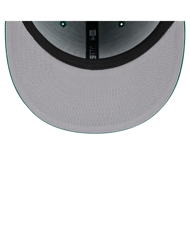 New Era Men's Kelly Green Boston Celtics Throwback Pennant 59FIFTY Fitted Hat