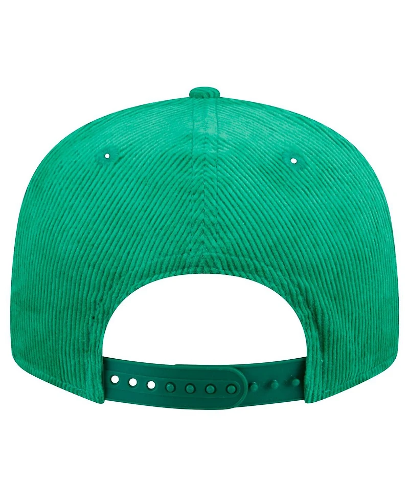 New Era Men's Kelly Green Boston Celtics Throwback Display Corduroy 9FIFTY Snapback Hat