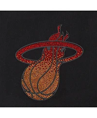 Pro Standard Women's Black Miami Heat Jewels Cropped Pullover Hoodie