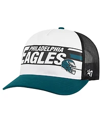 '47 Brand Big Boys and Girls White/Green Philadelphia Eagles Trucker Adjustable Hat