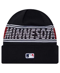 New Era Men's Navy Minnesota Twins Authentic Collection Cuffed Knit Hat