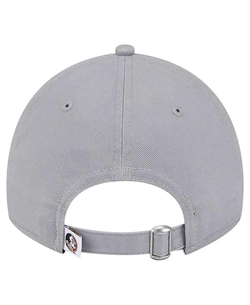 New Era Women's Gray Florida State Seminoles Logo 9TWENTY Adjustable Hat