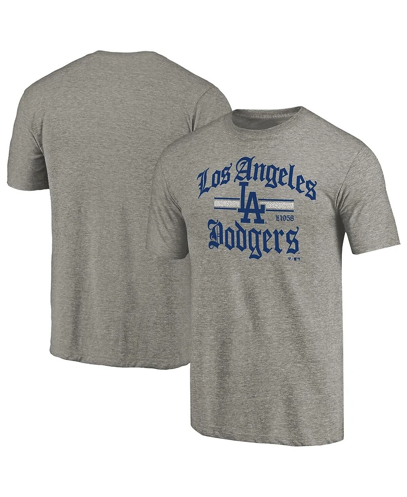 Fanatics Men's Ash Los Angeles Dodgers Hometown Collection Olde La T-Shirt