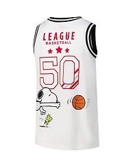 Freeze Max Men's White Peanuts Good Grief Basketball Jersey