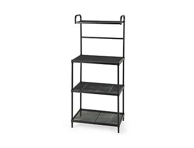 4-Tier Kitchen Microwave Storage Rack with Metal Shelves