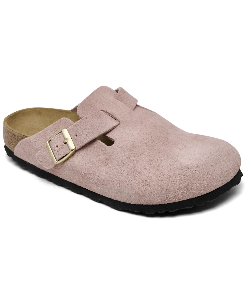 Birkenstock Women's Boston Suede Leather Casual Clogs from Finish Line