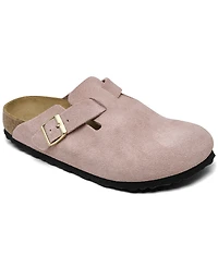 Birkenstock Women's Boston Suede Leather Casual Clogs from Finish Line