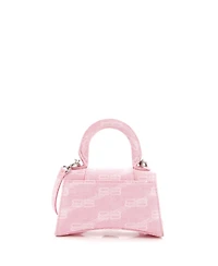 Pre-Owned Balenciaga Xs Hourglass Top Handle Bag Bb Monogram Denim