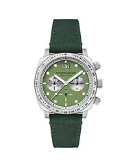 Spinnaker Men's Hull Chronograph Green Leather Strap Watch, 42mm