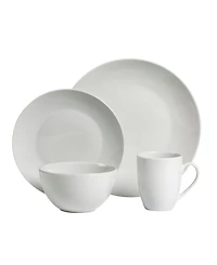 Tabletops Unlimited Adams Ash White 16 Pc. Dinnerware Set, Service for 4