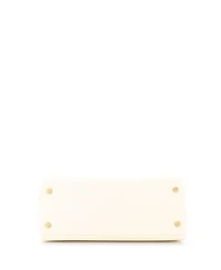 Pre-Owned Hermes Kelly 28 Handbag Light Clemence with Gold Hardware