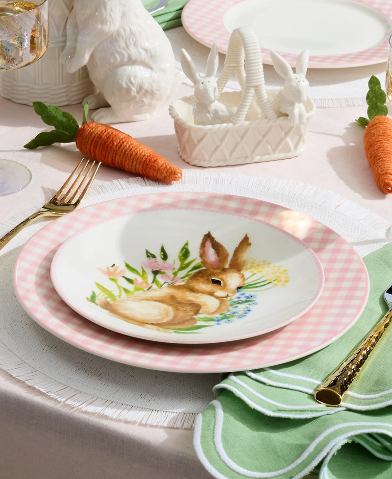 Lenox Wicker Creek Bunny Accent Plates, Set of 4