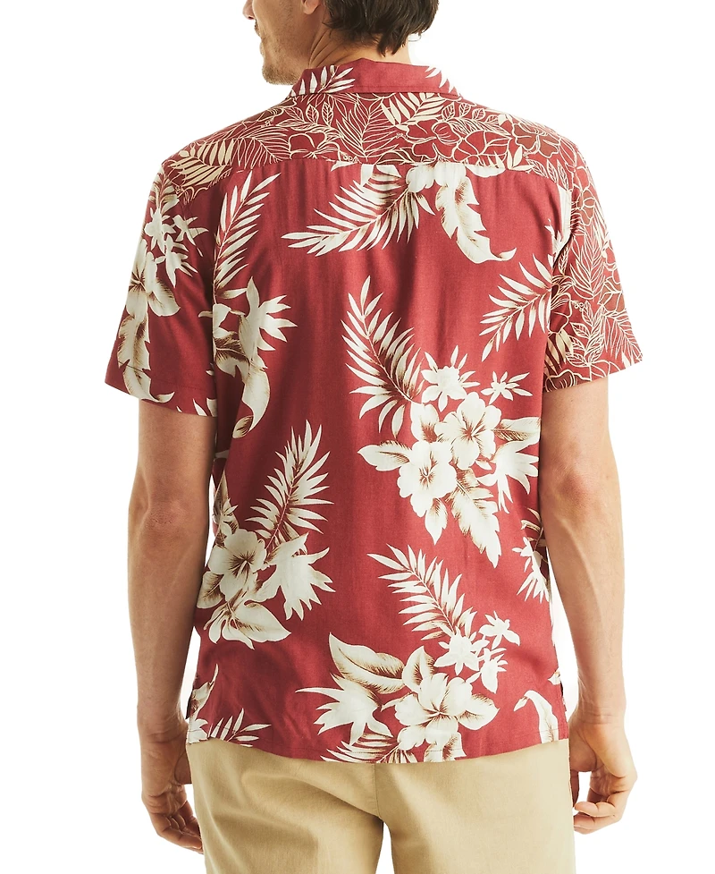 Nautica Men's Printed Tropical Button-Up Camp Shirt