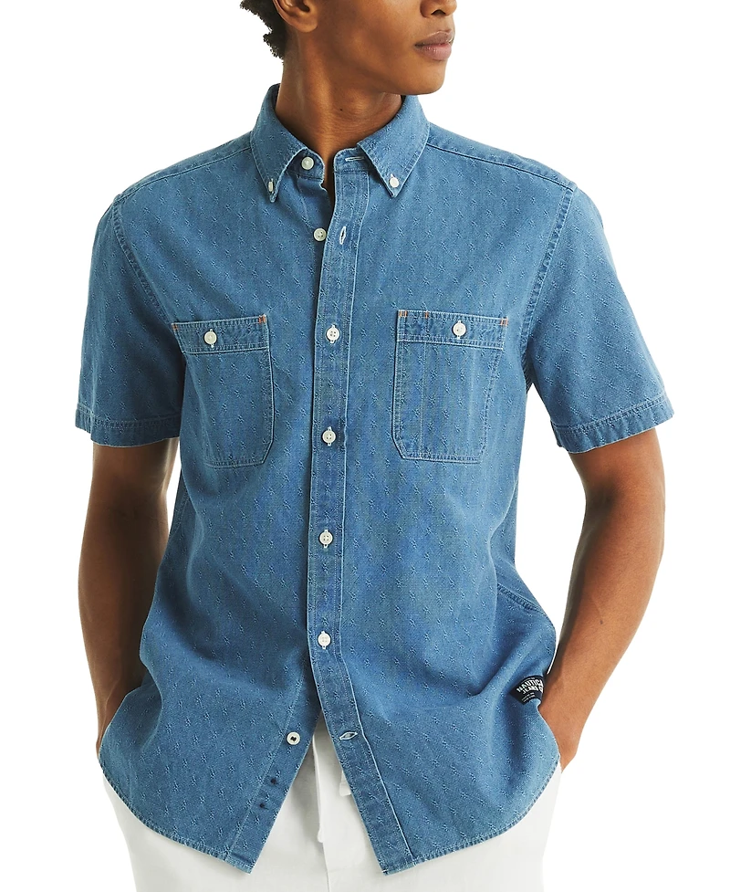 Nautica Men's Chambray Short-Sleeve Shirt