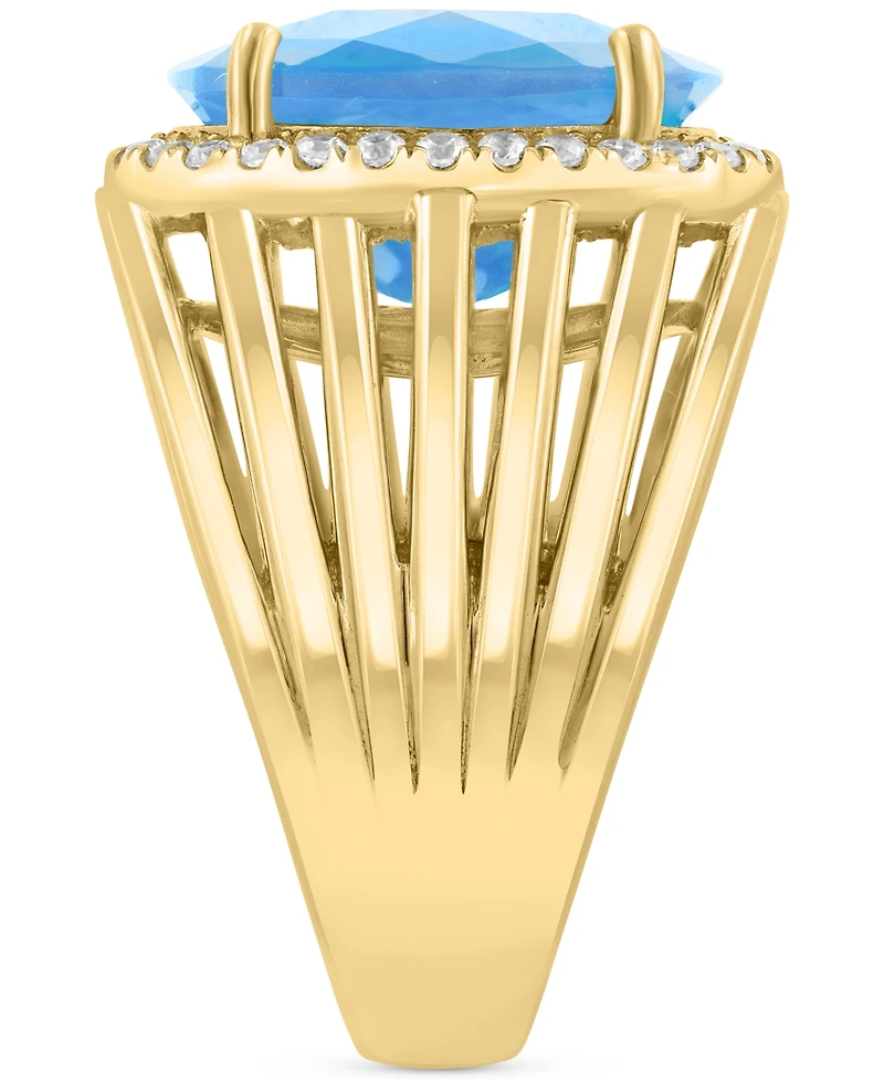 Effy Citrine (4-7/8 ct. t.w.) & Zircon (1/3 Statement Ring 14k Gold over Silver (Also Blue Topaz)