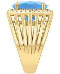 Effy Citrine (4-7/8 ct. t.w.) & Zircon (1/3 Statement Ring 14k Gold over Silver (Also Blue Topaz)