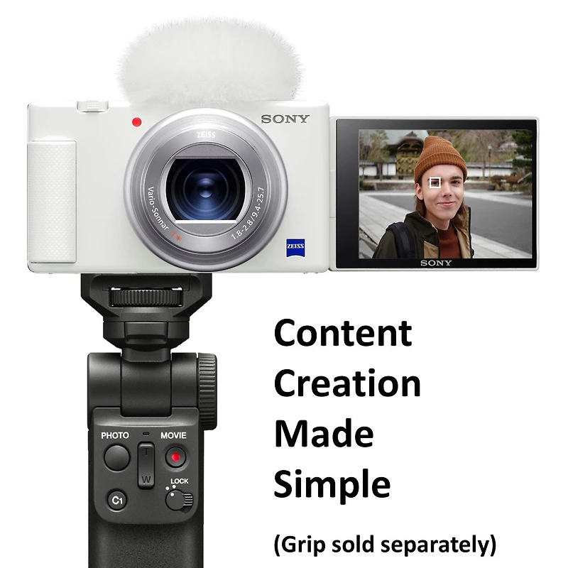 Sony Zv-1 Camera for Content Creators and Vloggers (White)