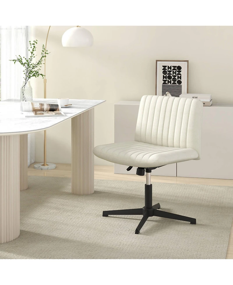 Criss Cross Legged Office Chair Ergonomic Mid Back Computer Desk Chair