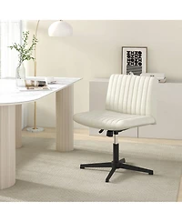 Criss Cross Legged Office Chair Ergonomic Mid Back Computer Desk Chair
