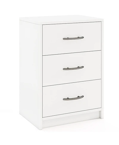 3-Drawer Nightstand with Storage for Bedroom or Living Room, Compact Design