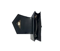 Susu Mini Crossbody Bag Small Leather Snakeskin Black Purse Wristlet Women's Handbag