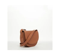 Susu Leather Saddle Bag Brown Crossbody Purse Women's Handbag