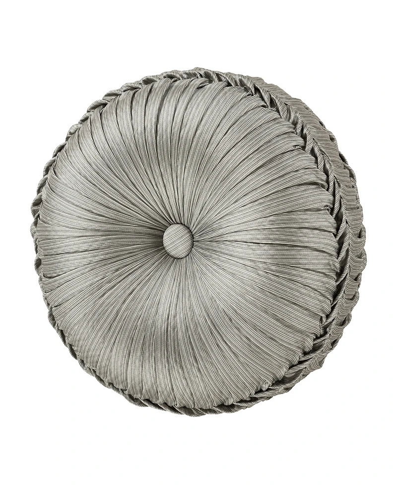 J Queen New York Martina Tufted Decorative Pillow, 15" Round