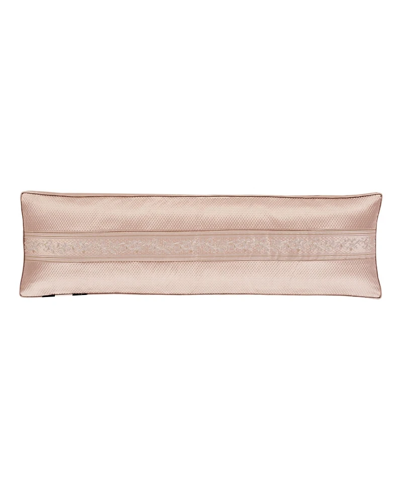 J Queen New York Rosewater Bolster Decorative Pillow, 15" x 52"