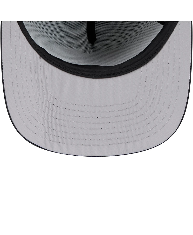 New Era Men's Black Philadelphia 76ers Vented 9FIFTY A-Frame Snapback Hat