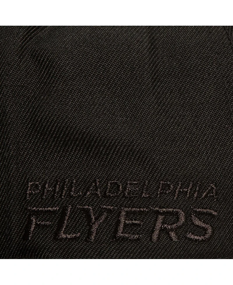 Mitchell & Ness Men's Black Philadelphia Flyers Soul Strike Cultivated Pearl Tonal Snapback Hat