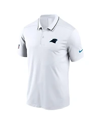 Nike Men's White Carolina Panthers Sideline Victory Performance Polo Shirt