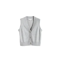 Chinti & Parker Women's Wool and Cashmere Blend Knit V Neck Sweater Vest