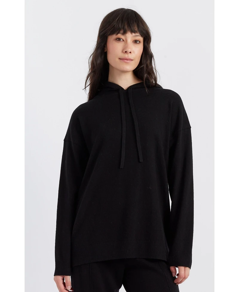 Chinti & Parker Women's Wool Cashmere Blend Relaxed Hoodie Sweater