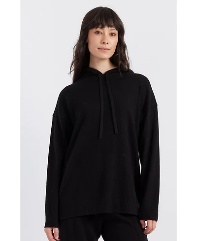 Chinti & Parker Women's Wool Cashmere Blend Relaxed Hoodie Sweater