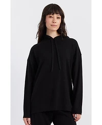 Chinti & Parker Women's Wool Cashmere Blend Relaxed Hoodie Sweater