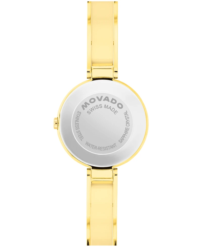 Movado Women's Moda Swiss Quartz Yellow Pvd Watch, 24mm