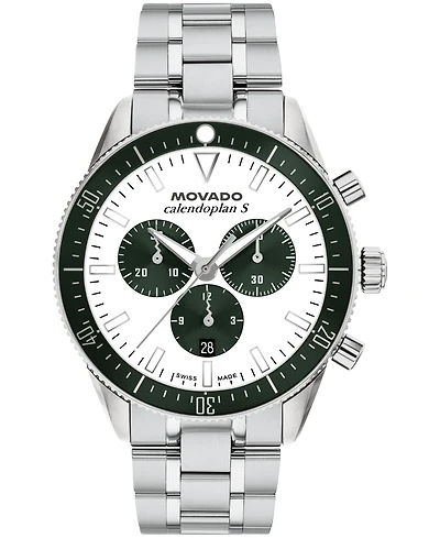 Movado Men's Calendoplan S Swiss Quartz Chrono Stainless-Steel Watch