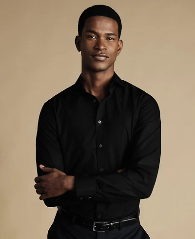 Charles Tyrwhitt Men's Slim-Fit Poplin Dress Shirt