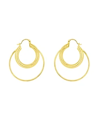 And Now This Double Row Hoop Earrings