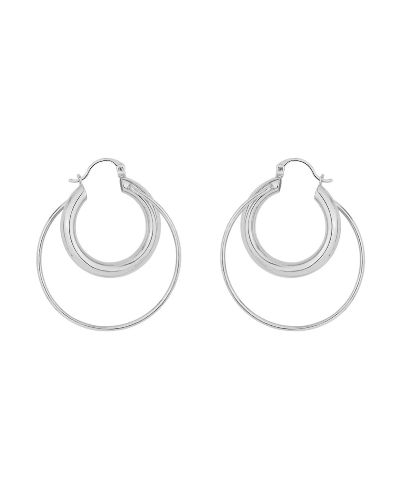 And Now This Double Row Hoop Earrings