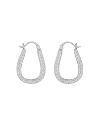 And Now This Clear Crystal Diamond Cut Hoop Earrings