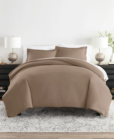 ienjoy Home Double Brushed Solid Duvet Cover Set, Twin/Twin Xl