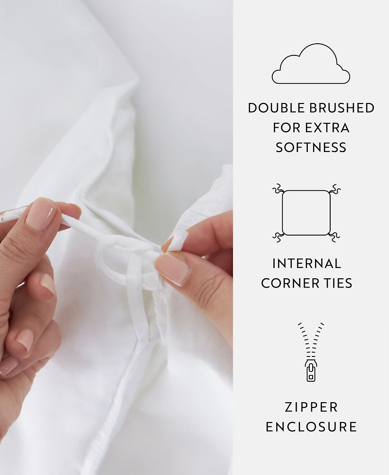 ienjoy Home Double Brushed Solid Duvet Cover Set