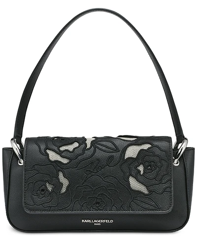 Karl Lagerfeld Paris Monet Embroidered Leather Shoulder