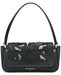 Karl Lagerfeld Paris Monet Embroidered Leather Shoulder