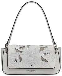 Karl Lagerfeld Paris Monet Embroidered Leather Shoulder