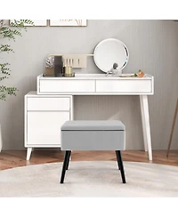Storage Ottoman with Legs for Living Room and Bedroom Stylish and Functional Storage Solution