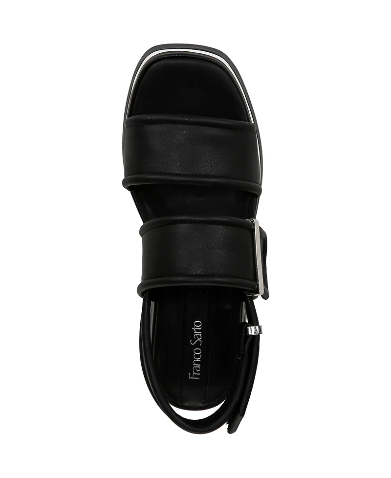 Franco Sarto Women's Piper Open Square Toe Slingback Platform Sandals