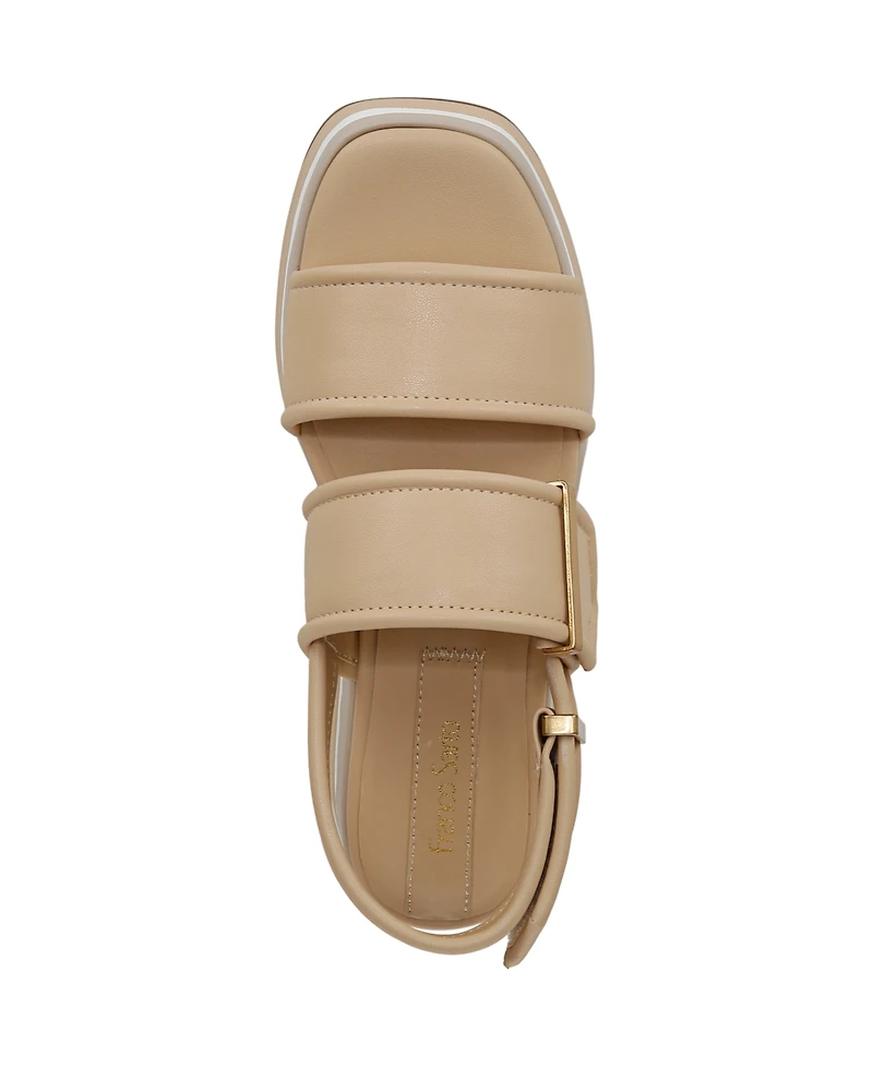 Franco Sarto Women's Piper Open Square Toe Slingback Platform Sandals