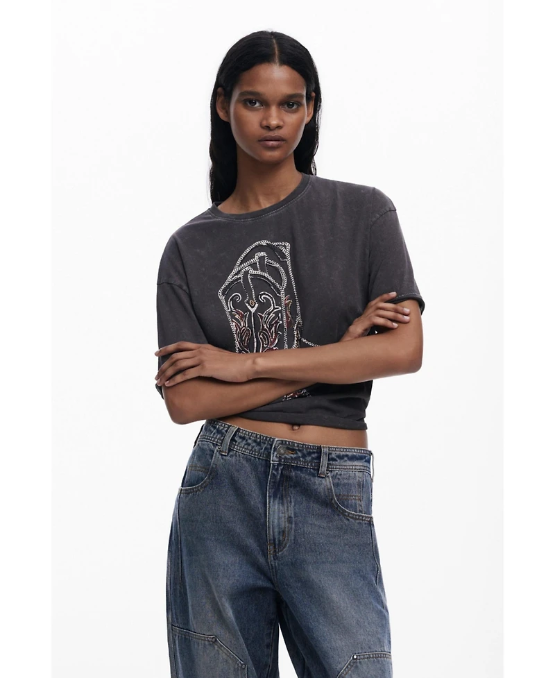 Desigual Women's Distressed Boyfriend Denim